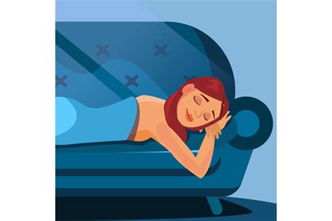 Sleeping Beautiful Woman Vector Healthy Graphic By Pikepicture · Creative Fabrica