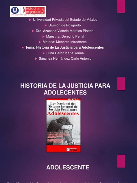 Historia De La Justicia Para Adolecentes Pdf Derecho Penal Castigos