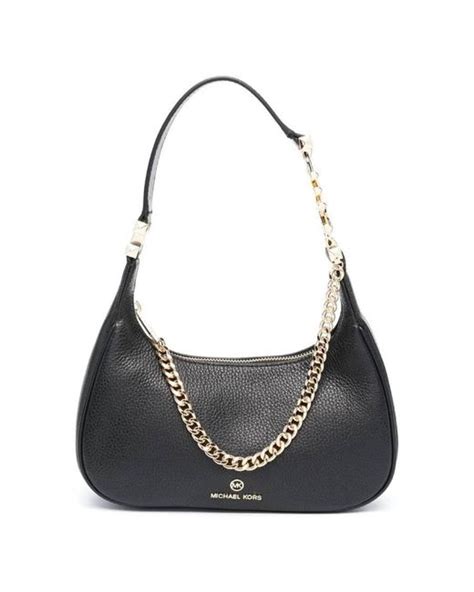 Michael Kors Pebbled Leather Small Piper Shoulder Bag In Black Lyst