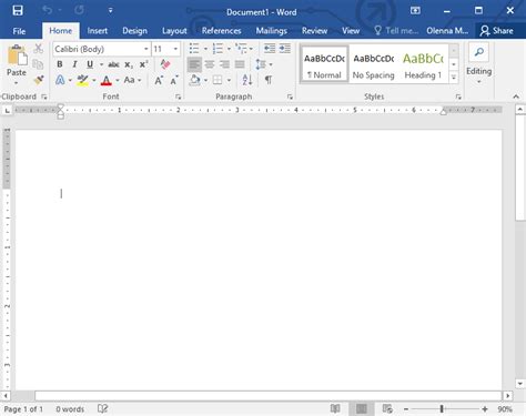 Word 2016 Getting Started With Word Full Page