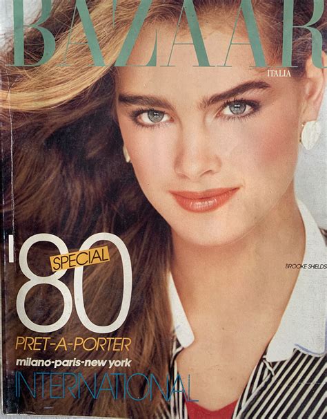 Brooke Shields Covers Harpers Bazaar Italy February 1980 Brooke