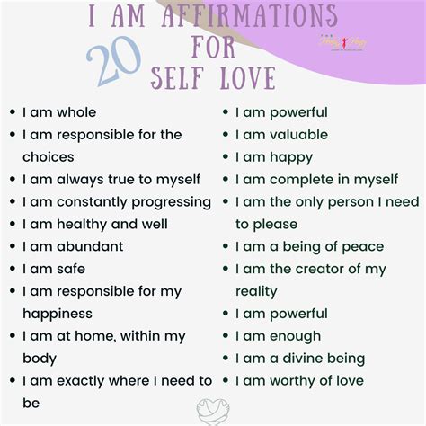 50 Affirmations For Self Love — The Healing Honey