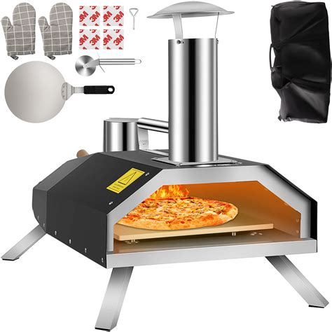 VEVORbrand Portable Pizza Oven 12 Pellet Pizza Oven Stainless Steel