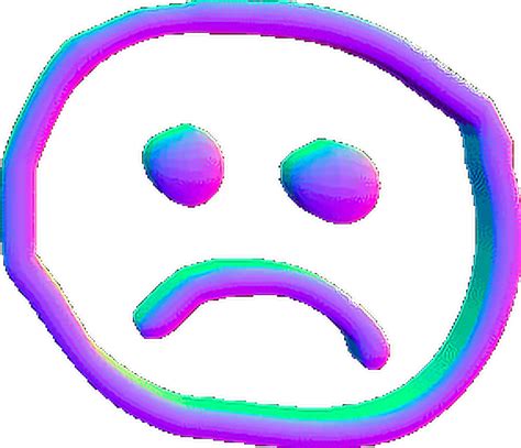 Download Vaporwave Aesthetic Sad Face Full Size Png Image Pngkit
