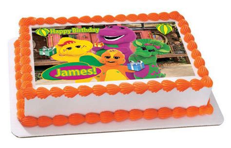 Barney And Friends Edible Birthday Cake Topper