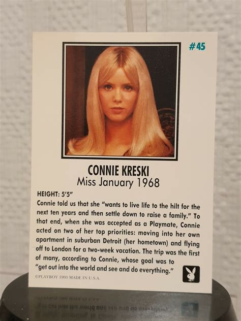 Playboy Connie Kreski Card Miss January Ebay