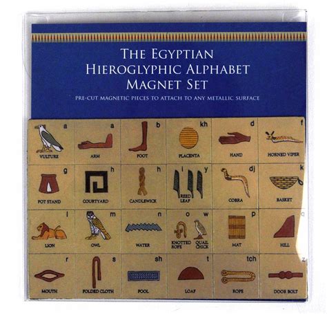 Egyptian Heiroglyphics Alphabet Magnet Set Fridge Magnets Ebay