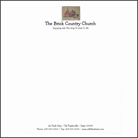 A church letterhead works better in finding any document to which church it might belong to as there will be many churches in one area and there will be confusion to find which church the document belongs to. 5 Church Letterhead Templates - SampleTemplatess ...