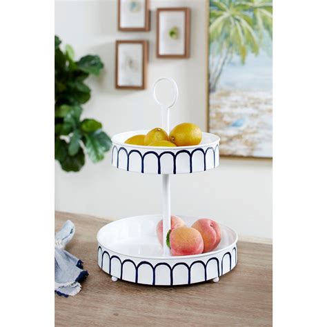 Buy White Iron Farmhouse 2 Tier Tray Cupcake Stand At Michaels Com