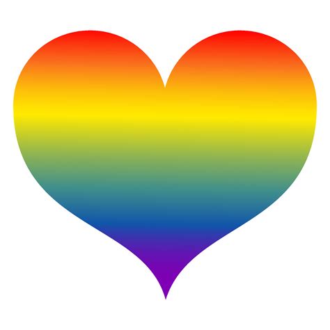 Rainbow Heart Lgbt A Symbol Of Same Sex Love Valentine Suitable For