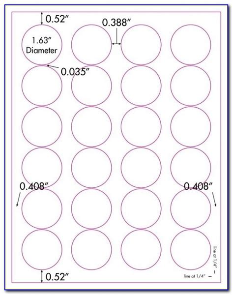 1 Inch Round Label Template