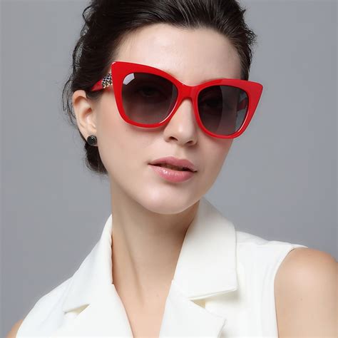 2017 Nouveau Dégradé Dames lunettes de Soleil Femmes Cat Eye Fleur