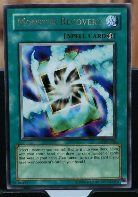 Yu Gi Oh Monster Recovery Unlimited Psv 066 Rare Spell Card