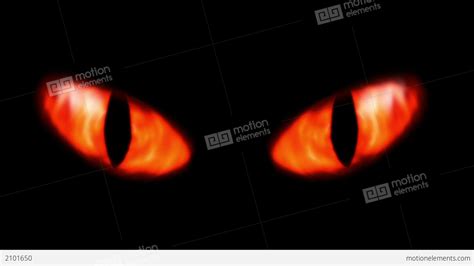 Animation Of A Evil Looking Fiery Eyes Stock Animation 2101650