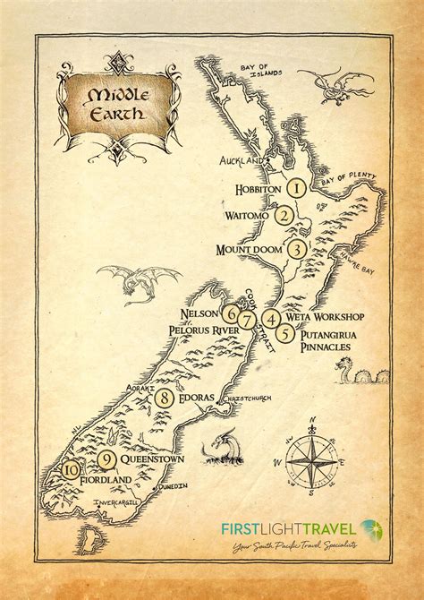 Download The New Zealand Lotr And Hobbit Filming Location Guide Map Of