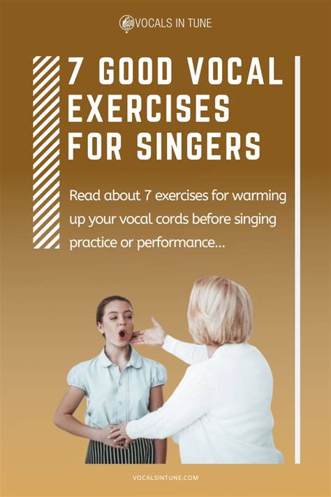 a woman talking to another woman with the words 7 good vocal exercises for singing