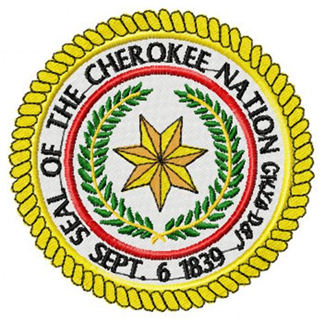 Cherokee Nation Seal Embroidery Machine Design Descarga Etsy