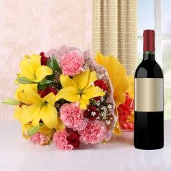 Send flowers with proflowers, a google trusted store rated a in excellent service and reliable shipping. Wine Combo Gifts - Flower with Wine, Flowers with Wine and ...
