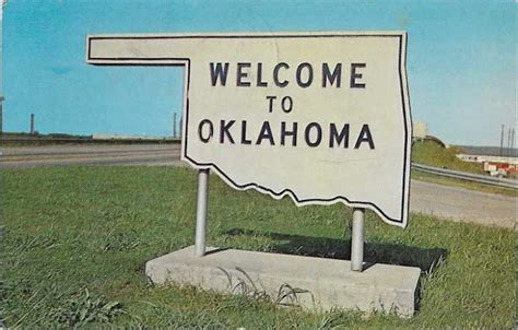 Postcard Gems Welcome To Oklahoma