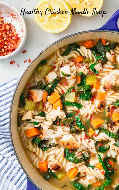 Make these noodles healthier by cooking them al dente. Healthy Chicken Noodle Soup - Home Inspiration and DIY Crafts Ideas