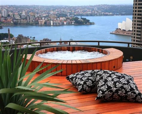 Roof Hot Tub Beautiful View City Scape Rooftop Terrace Outdoor