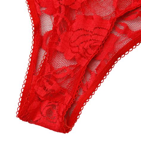 Sexy Red Plus Size Floral Lace Lace Up Bra Panty Sets With Garters N16723