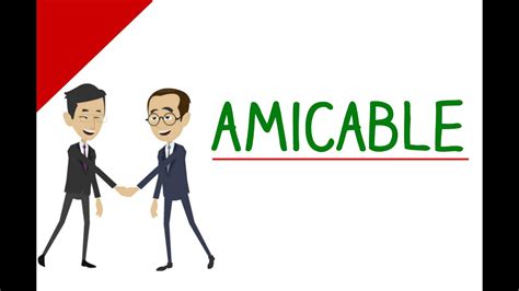 Learn English Words Amicable Vocabulary Video Youtube