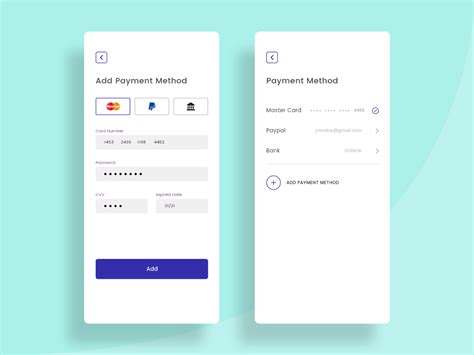 Payment Screens Concept Uplabs