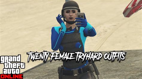 Gta 5 Online 20 Female Tryhard Outfit Components Ps4xbox One