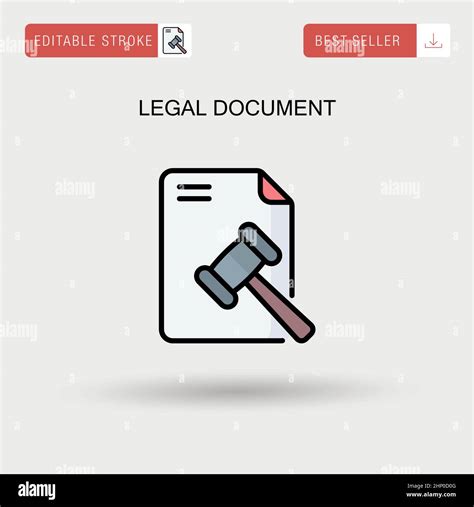 Legal Document Simple Vector Icon Stock Vector Image And Art Alamy