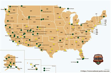 National Parks Map Here Are The National Parks In The Usa