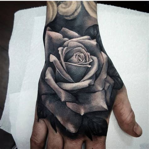 By Littlenicktattoo Rose Hand Tattoo Hand Tattoos Tattoos