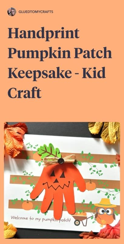 Handprint Welcome To My Pumpkin Patch Keepsake