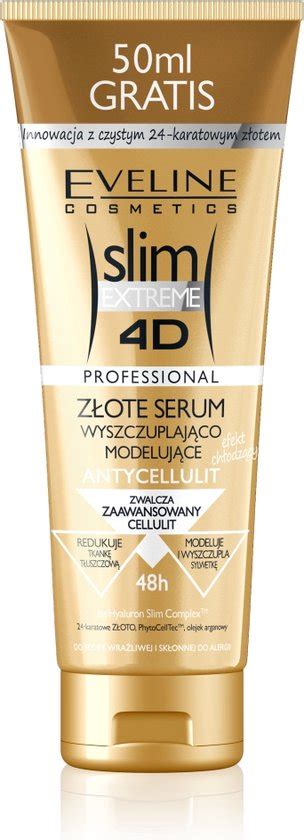 eveline cosmetics slim extreme 4d gold serum slimming and shaping 250ml