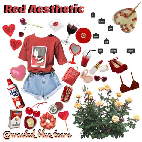 Fashion Set Red Aesthetic Created Via Red Aesthetic Aesthetic
