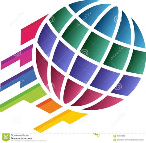 Colourful Globe Logo Stock Vector Illustration Of Connection 119565966