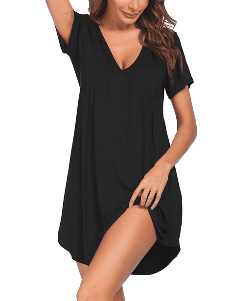Sayfut Sleepwear Sexy Lingerie Nightgowns For Women Silk Pajamas V Neck Adjustable Spaghetti