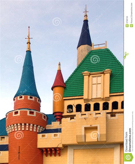 Fairytale Castle Soaring Into Blue Sky Stock Photo - Image of imaginary, fairytale: 6758134