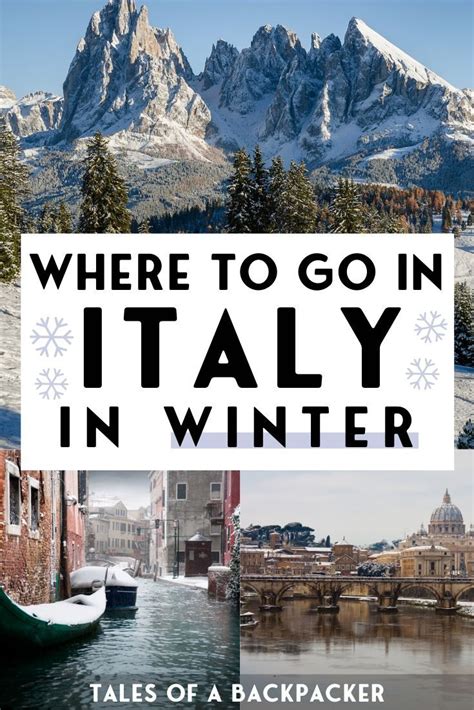 Where To Go In Italy In Winter Winter Travel Destinations Italy
