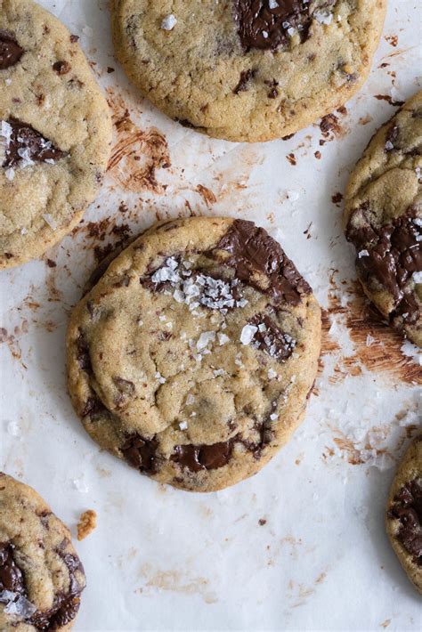 The Perfect Chocolate Chip Cookie Lightly Salted Dough Surrounds Puddles Of Dark Cookies