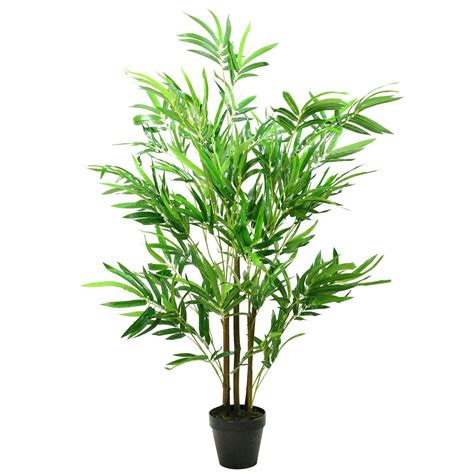 47 Green And Brown Potted Two Tone Artificial Bamboo Plant