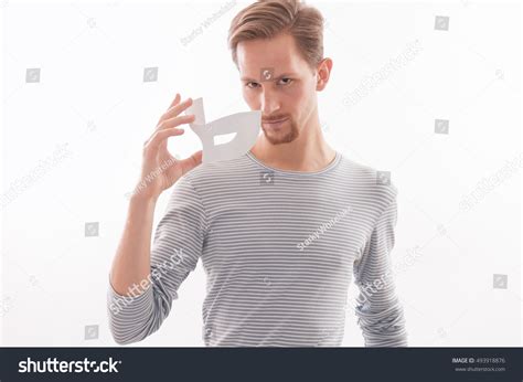 Young Adult Male Striking Dramatic Pose Stock Photo 493918876