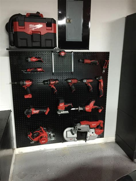 Cordless Tool Storage And Rack Another Pic Of The Milwaukee Tool Rack