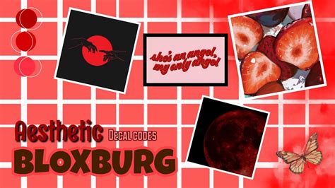 Aesthetic Red Decals For Bloxburg Roblox Pls Check Dscptn For