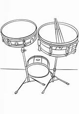 Snare Drum Ausmalbild Instrumentos Bongo Musicais Bongos sketch template