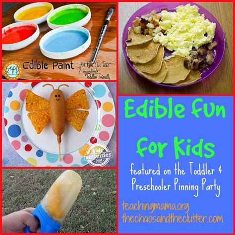 Edible Fun For Kids And The Toddler And Preschooler Pinning Party Food