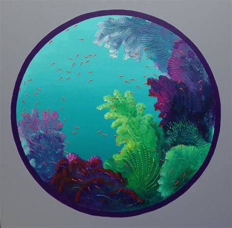 Fiji Fish Tondo Painting By Bob Rankin Fine Art America