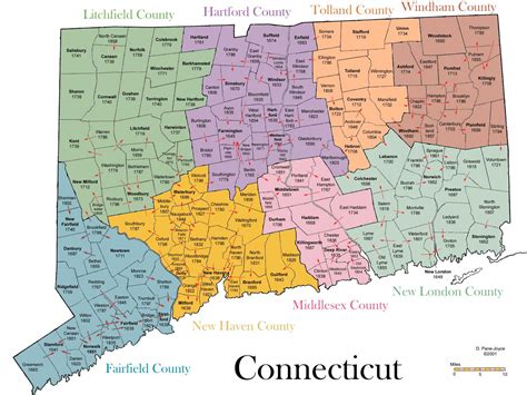 Connecticut Counties With Cities And Towns Short News Poster