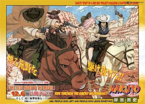 Cowboy Naruto Naruto The Movie Naruto Official Art Sakura And Sasuke