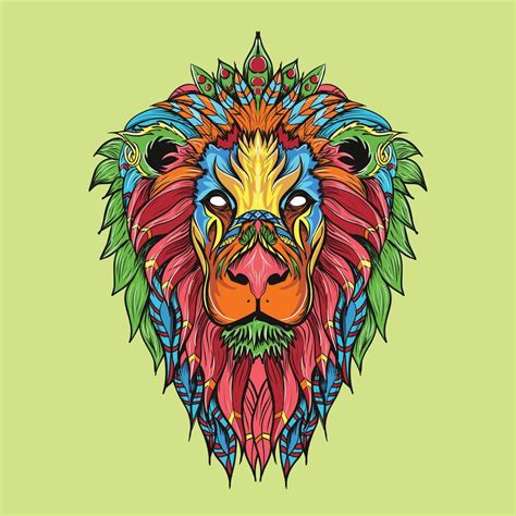 Vector Illustration Of A Lions Head 13687246 Vector Art At Vecteezy
